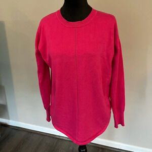 Max Studio hot pink crew‎ neck sweater